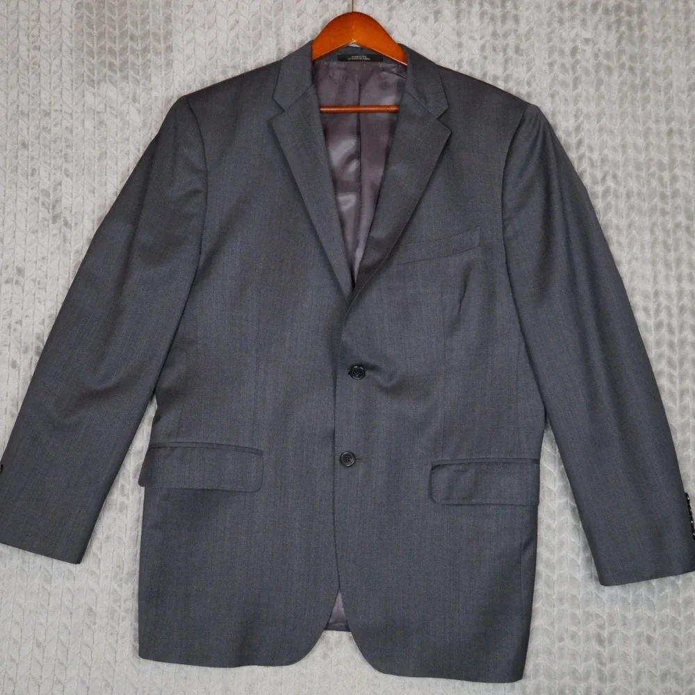 Ermenegildo Zegna Blazer Mens 42R Gray Wool Sport Coat Italy